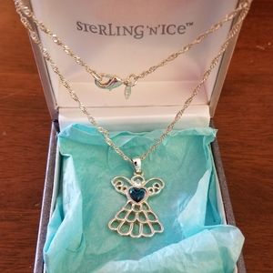 Sterling 'N' Ice Angel Necklace